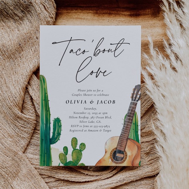 Invitation Taco à propos d'amour Couples Mexicains Douche Inv (Créateur téléchargé)