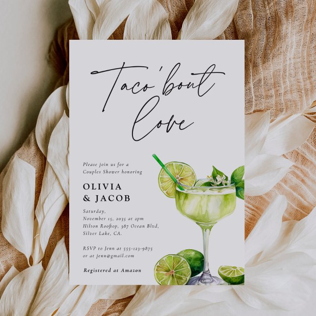 Invitation Taco à propos d'amour Couples Mexicains Douche Inv (Créateur téléchargé)