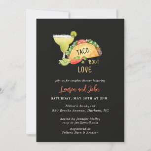 Invitation Taco à propos d'amour Mariage de couple Fête de ma