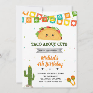 Invitation Taco à propos de mignonne fête anniversaire Invita