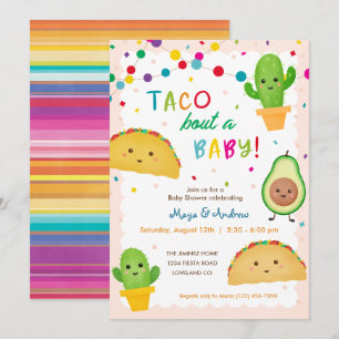 Invitation Taco à propos d'un bébé - baby shower à thème fies