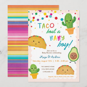 Invitation Taco à propos d'un bébé garçon - baby shower à thè