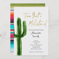 Taco à un jalon Baby shower Cactus