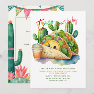 Invitation Taco 'about Baby Fiesta Baby shower Amusant mignon