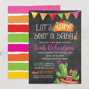 Invitation Taco bout a Baby - Baby shower en tableau de bord
