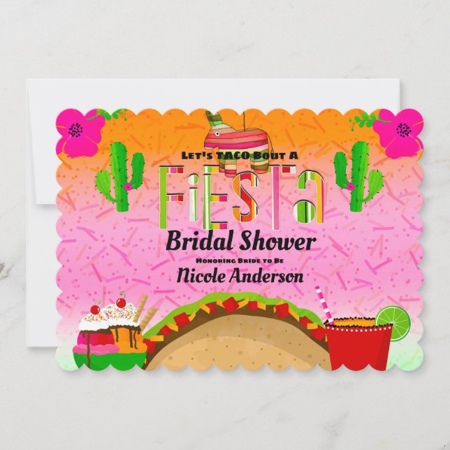 Invitation Taco Bout A Fiesta Tacos Margaritas Cinco De Mayo (Devant)