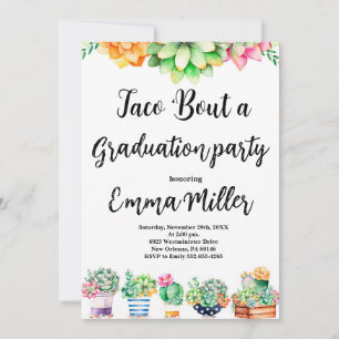 Invitation Taco 'Bout a Graduation Fiesta Party