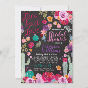 Invitation Taco Bout Amour Envoi d'une douche nuptiale