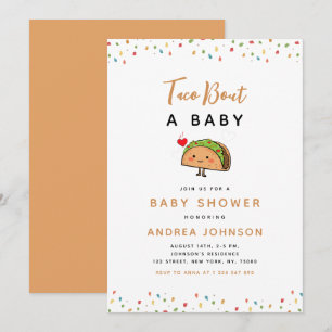 Invitation Taco Bout Baby Fiesta Baby shower rétro Super