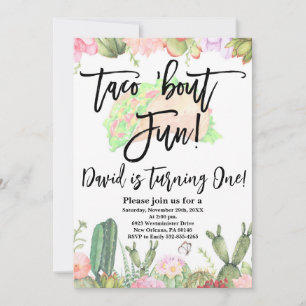Invitation Taco ’Bout Fun, Taco ’Bout Fun Cactus First Fiesta