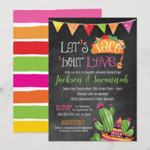 Invitation Taco bout Love - Bridal de Chalkboard