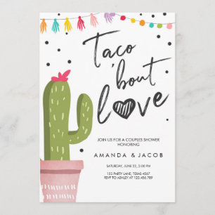 Invitation Taco Bout Love Fiesta Cérémonie de Couple Cactus