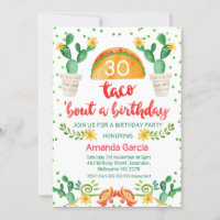 Taco Bout Une fête Fiesta 30e anniversaire Invitat