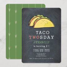 Taco Deux Jours Mardi Chalkboard 2e Anniversaire