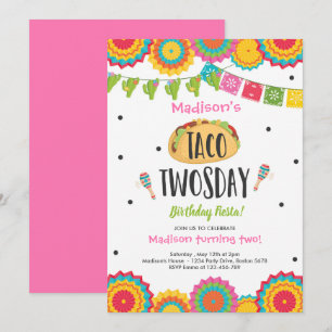 Invitation Taco Jeudi Anniversaire Fiesta 2ème Anniversaire