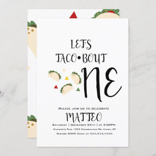 Invitation Taco moderne premier anniversaire Big One