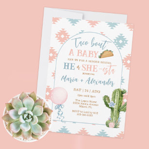 Invitation Taco sur un bébé Taco Fiesta révélation du sexe
