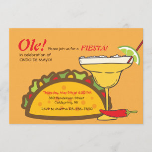 Invitation Tacos et Margaritas