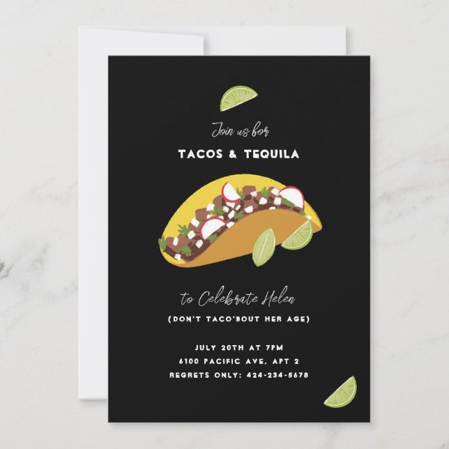 Invitation Tacos et Tequila (Devant)