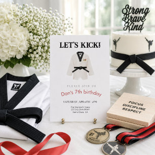 Invitation Taekwondo fête d'anniversaire