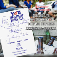 Tailgate Célébrons Blue Bridal Couple Douche