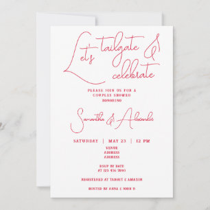 Invitation Tailgate et Celebrate Mariage Couple Shower