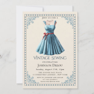 Invitation Tailleur Élégant & Fête de Couture