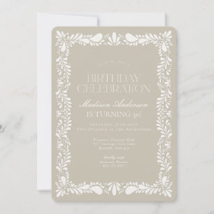 Invitation Talavera beige Carrelage Espagne fête d'anniversai