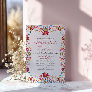 Invitation Talavera Majolique Fleurie Mariage Espagnol