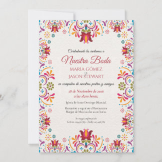 Invitation Talavera Majolique Fleurie Mariage Espagnol