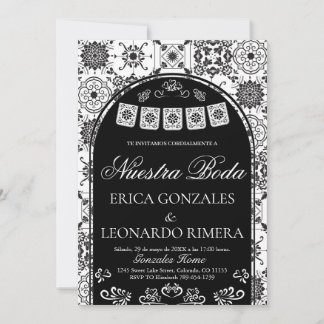 Invitation Talavera Papier découpé Mariage Espagnol