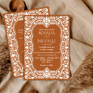 Invitation Talavera terre cuite mariage mexicain