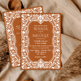 Invitation Talavera terre cuite mariage mexicain