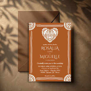 Invitation Talavera terre cuite mariage mexicain