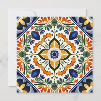 Invitation Talavera vintage mexicain tout en un mariage