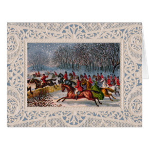 Invitation Tally Ho ou grande carte de voeux