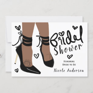 Invitation Talons Brun Tan Peau Lune de Soleil Mariage