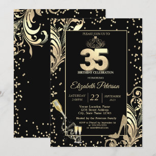Invitation Talons scintillants avec tiara diamants et volutes