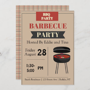 Invitation Tan Barbecue