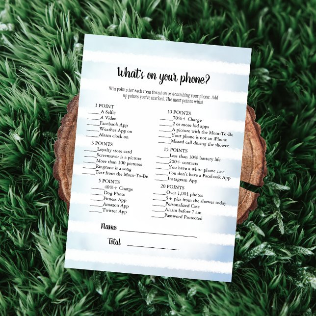 Invitation Tan Bunny Blue Ce qui est sur votre jeu de télépho (Créateur téléchargé)