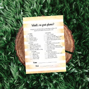 Invitation Tan Bunny Jaune Ce qui est sur votre jeu de téléph