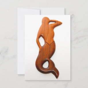 Invitation tan lookout mermaid