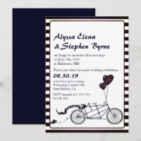 Tandem Bicyclette Réception Romantique de Mariage