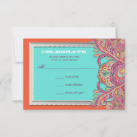Tangerine marocaine & Mariage Aqua RSVP