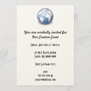 Invitation Tango du globe terrestre