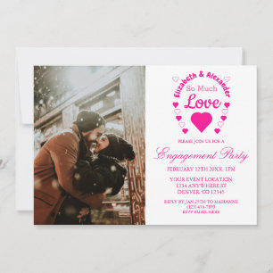 Invitation Tant d'amour Fête de fiançailles de mariage