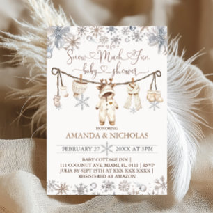 Invitation Tant de plaisir d'hiver Bébé Shower
