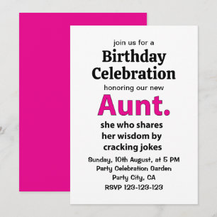 Invitation Tante Citation Anniversaire Tante