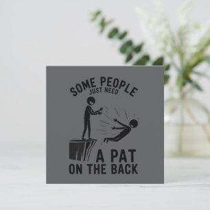 Invitation Tape sur l'épaule drôle adulte sarcastique 