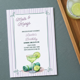 Invitation Tapis et Margs Pilates Yoga Sip n Stretch Annivers
